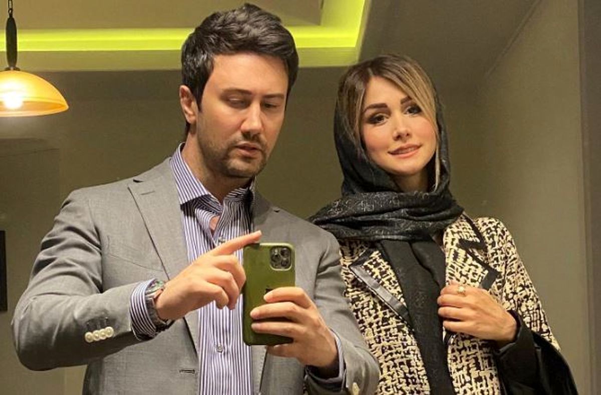 سلفی جذاب شاهرخ استخری و دخترش نبات؛ پدر و دختر مثل سیبی هستن که از وسط نصف کردن!