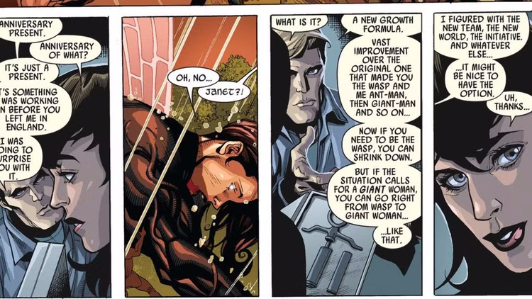 the wasp is given poisoned hank pym particles by the skrulls in secret invasion 7 ۱۰ باری که مارول با مرگ شخصیتها، طرفداران را بهتزده کرد - گیمفا