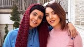 الناز شاکردوست در حال موتورسواری با موتور قدیمی و نوستالژی 