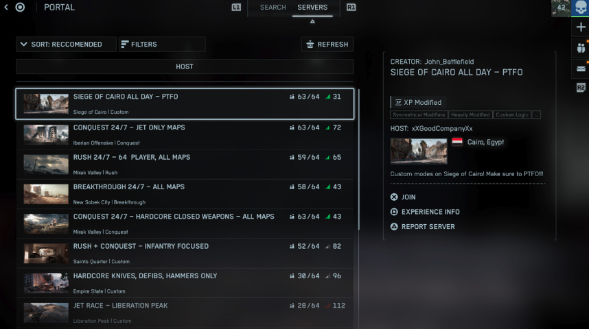 sever browser battlefield