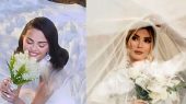 مقایسه 3 لباس عروس مجلل و شاهانه سلنا گومز، با بازیگران ایرانی که پاییز امسال عروسی کردند/ متین ستوده، آرزو همسر محمد نادری 