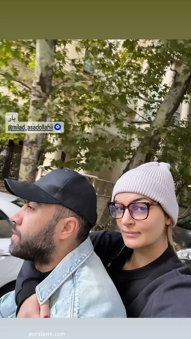 عاشقانه تازه بیتای سریال آوای باران با همسرش