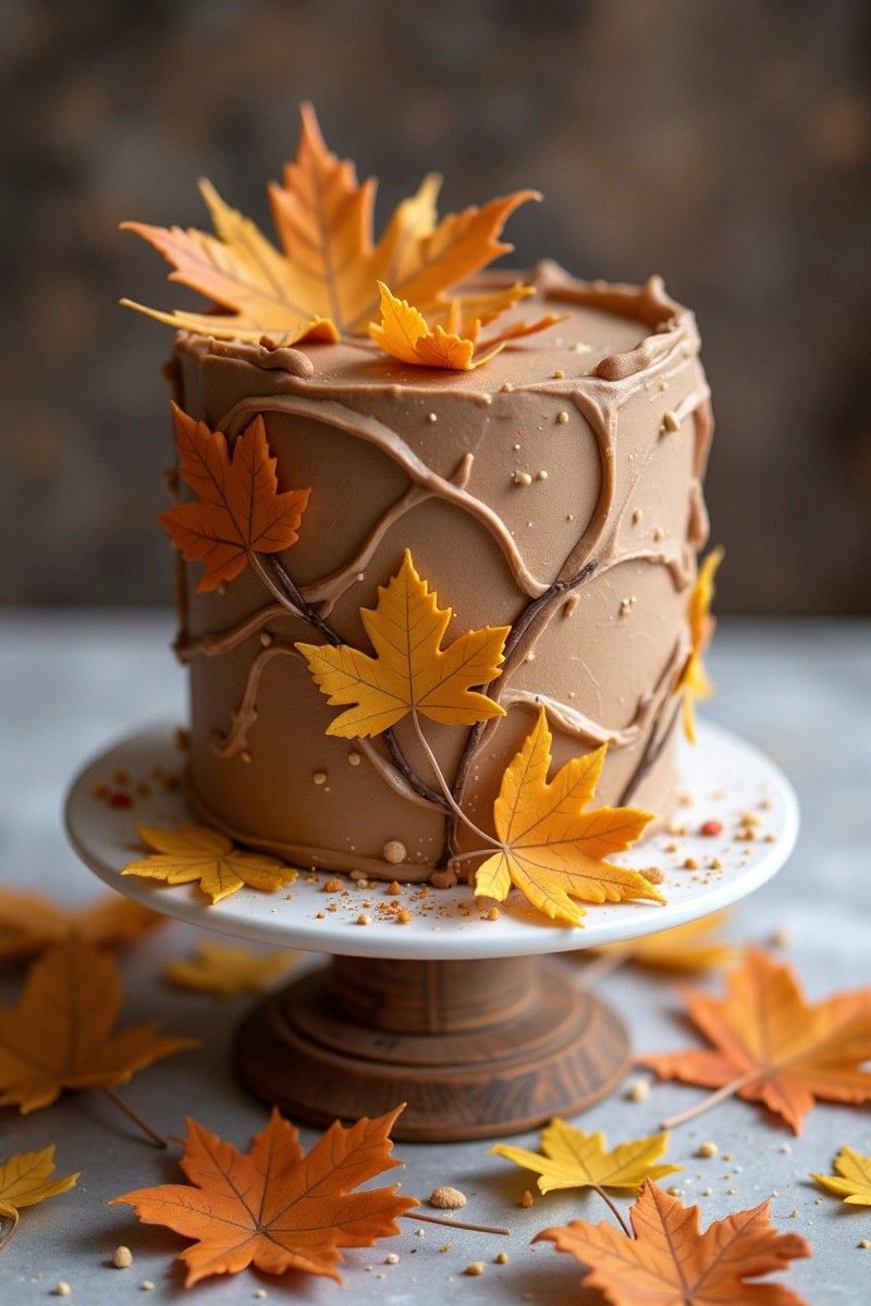 کیک تولد پاییزی پسرانه و مردانه شیک