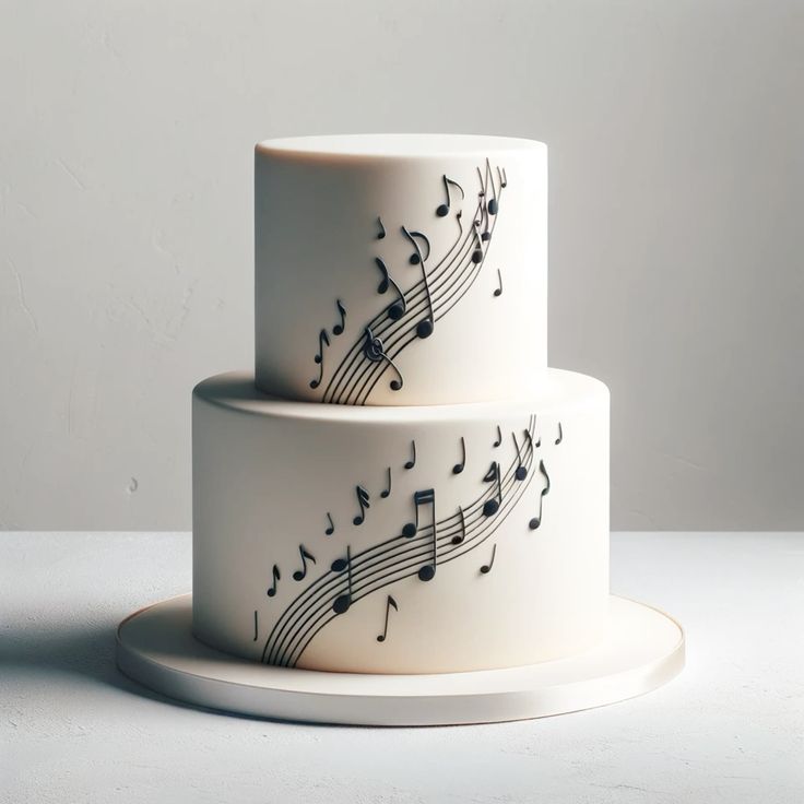 کیک تولد سیاه و سفید