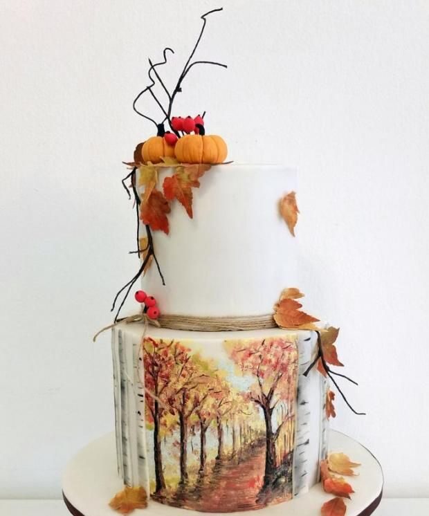 کیک تولد پاییزی پسرانه و مردانه شیک