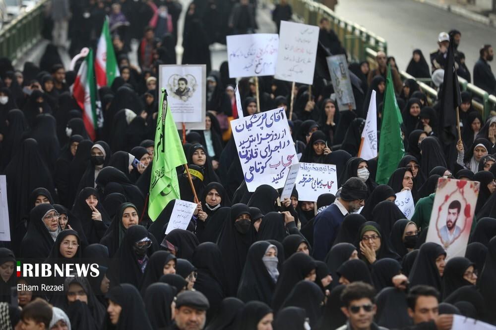 قاب معنادار از تجمع امروز حجاب در تهران