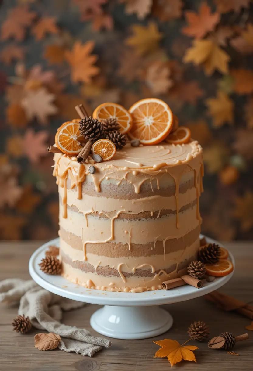 کیک تولد پاییزی پسرانه و مردانه شیک