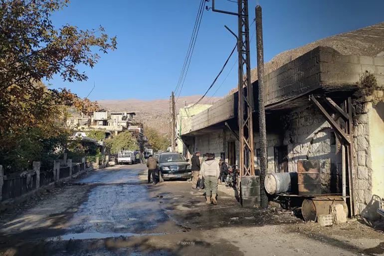 خسارت حمله و درگیری میان نظامیان اسرائیلی و اهالی در منطقه بیت جن سوریه