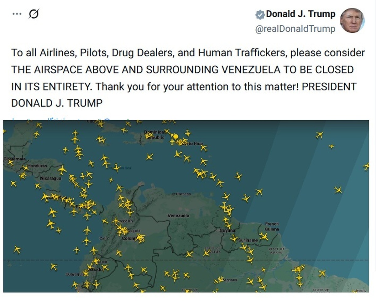 ونزوئلا در محاصره هوایی توییتری ترامپ  / شمارش معکوس برای حمله / 4 احتمال برای آینده