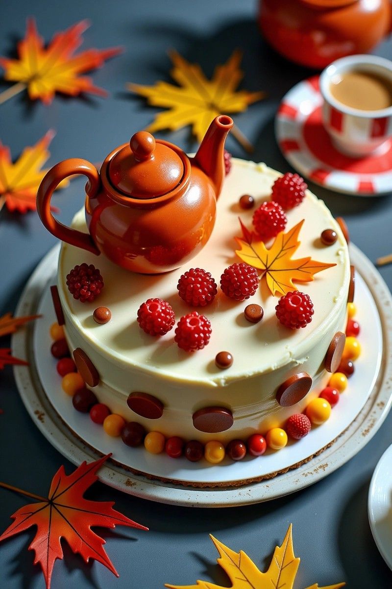 کیک تولد پاییزی پسرانه و مردانه شیک