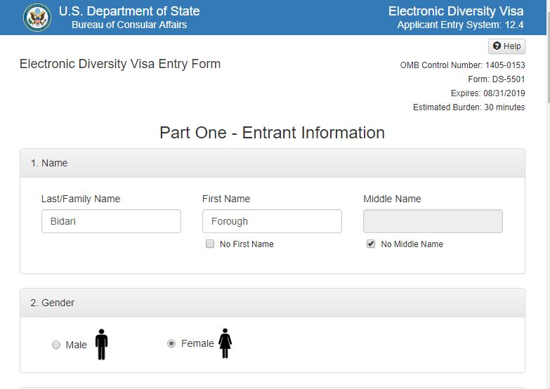ثبت نام لاتاری آمریکا 2020