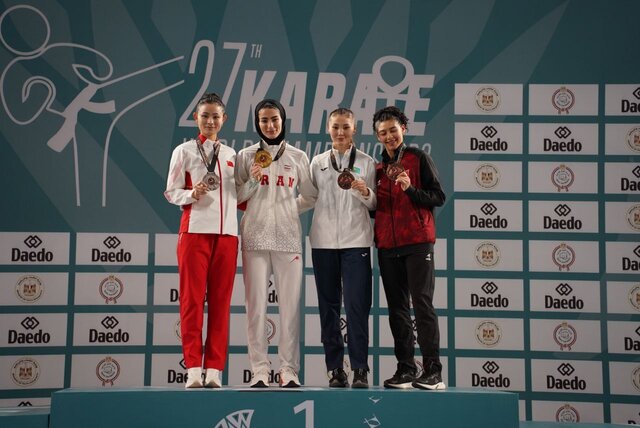آتوسا گلشادنژاد طلای جهان را برای نخستین بار به خانه آورد؛ تاریخ‌سازی کاراته بانوان ایران در قاهره