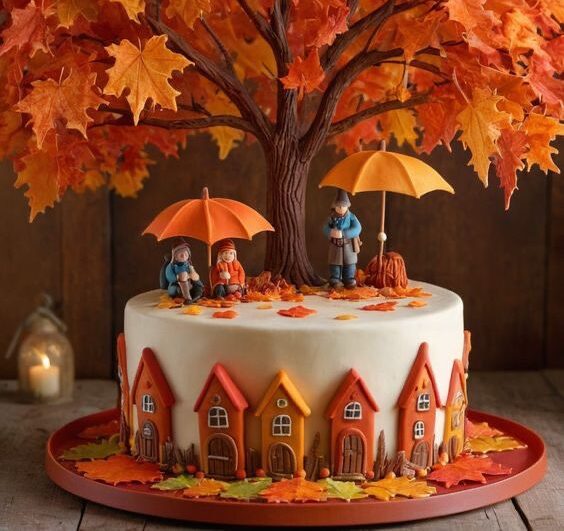 کیک تولد پاییزی پسرانه و مردانه شیک