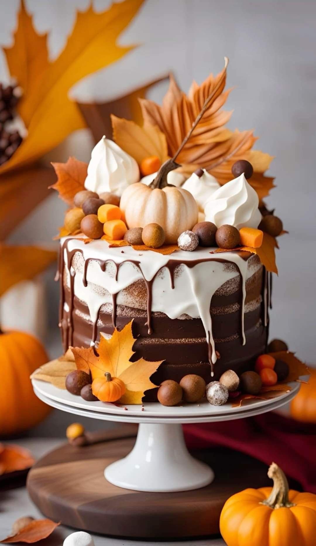 کیک تولد پاییزی پسرانه و مردانه شیک