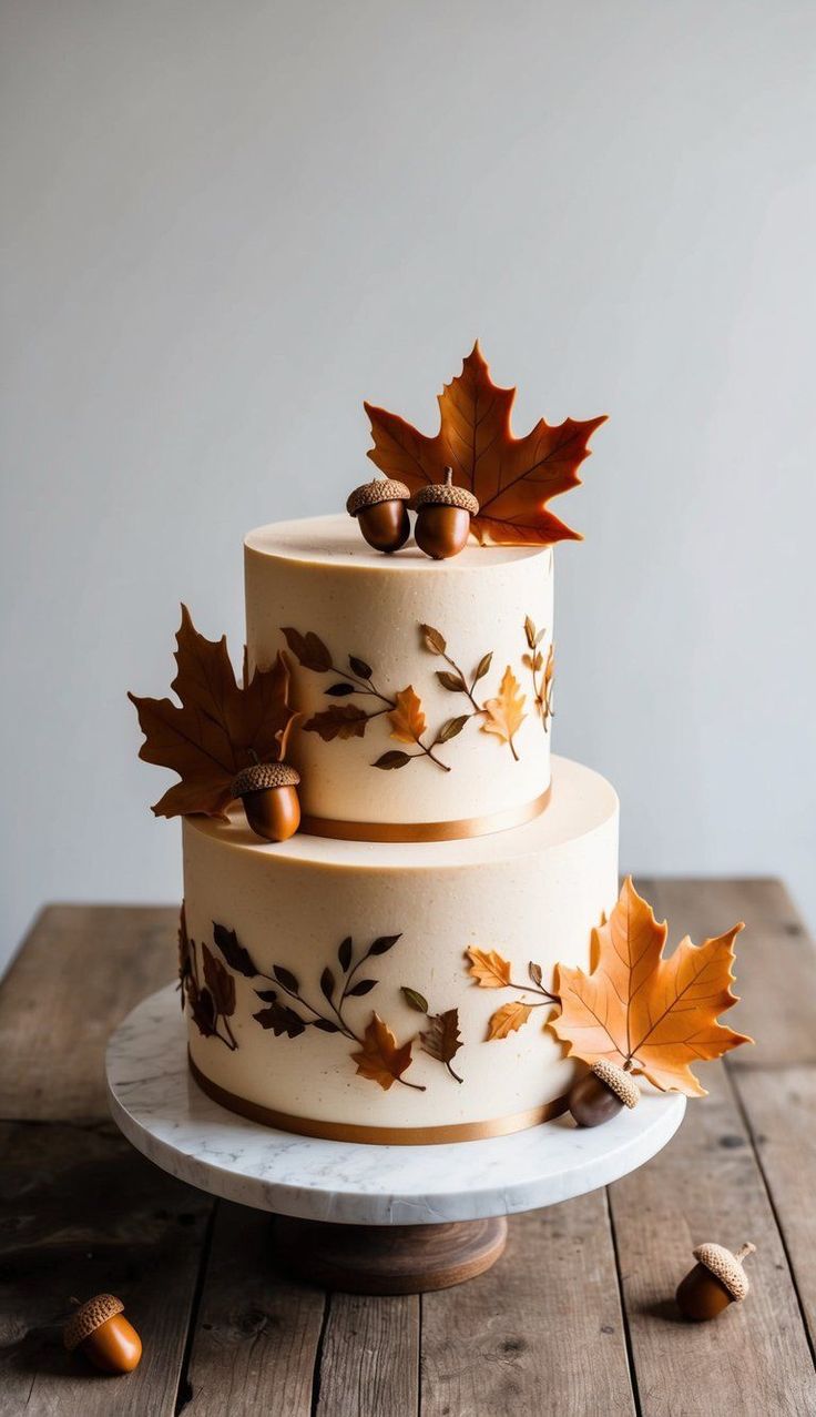 کیک تولد پاییزی پسرانه و مردانه شیک