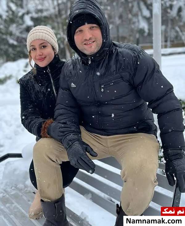 عمار آقایی و همسرش ایرانا فتح الله زاده