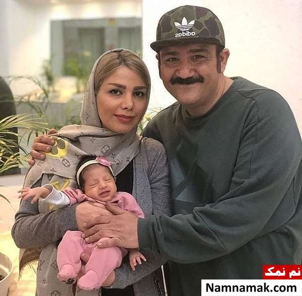 مهران غفوریان و همسرش آرزو و دخترش