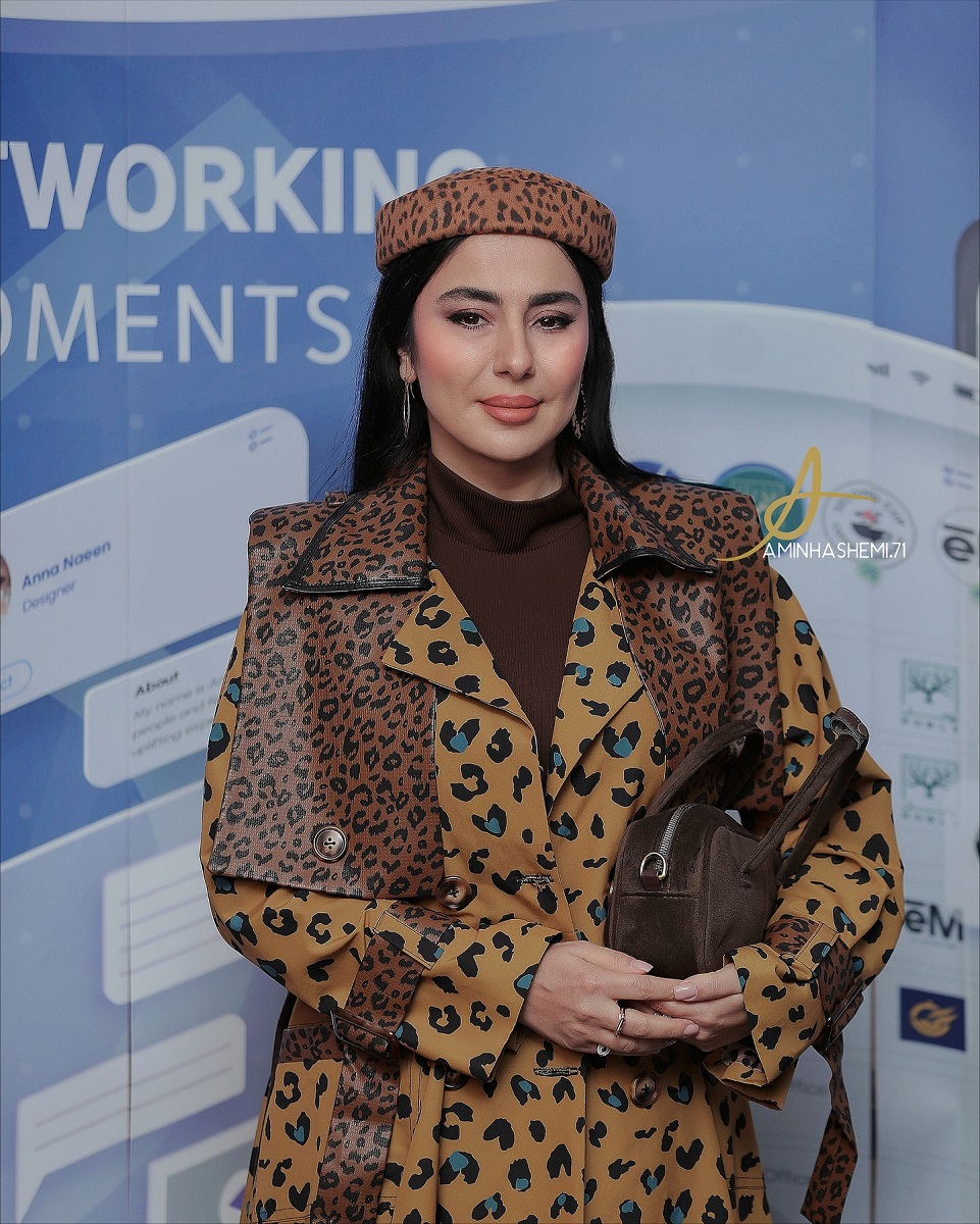 استایل پلنگی شیدا یوسفی در اکران خصوصی شاهنقش 1