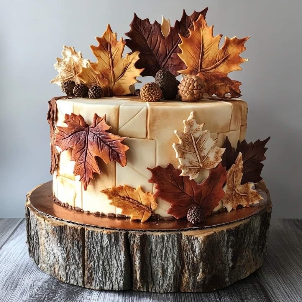 کیک تولد پاییزی پسرانه و مردانه شیک