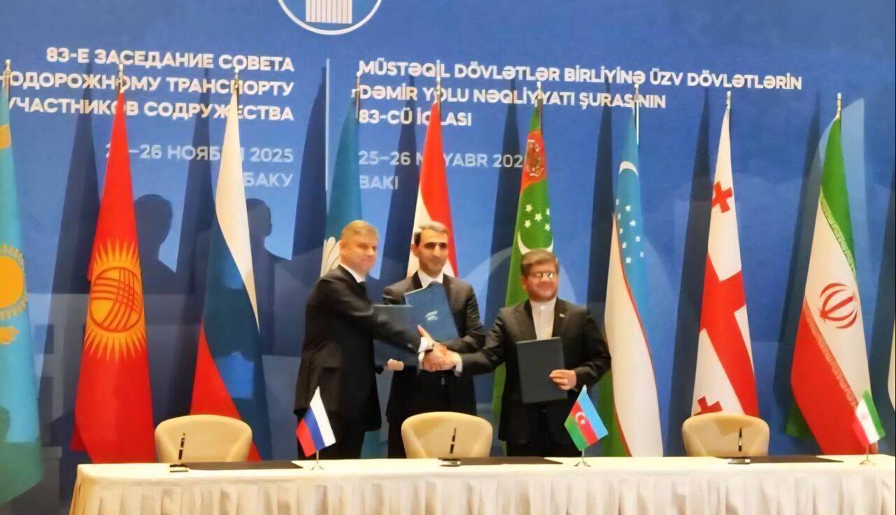 امضای تاریخی تفاهم‌نامه ریلی ایران، روسیه و آذربایجان برای رونق کریدور شمال-جنوب