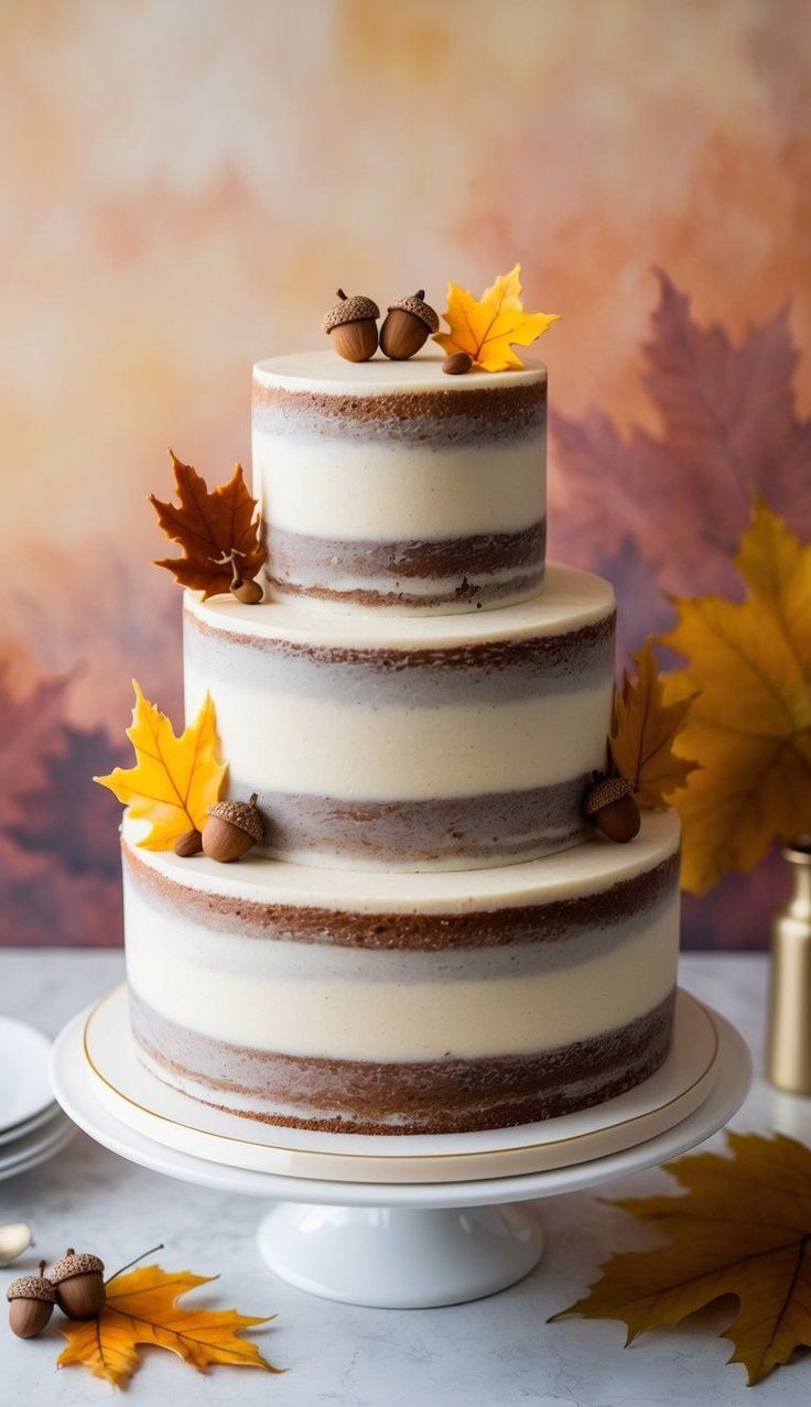 کیک تولد پاییزی پسرانه و مردانه شیک