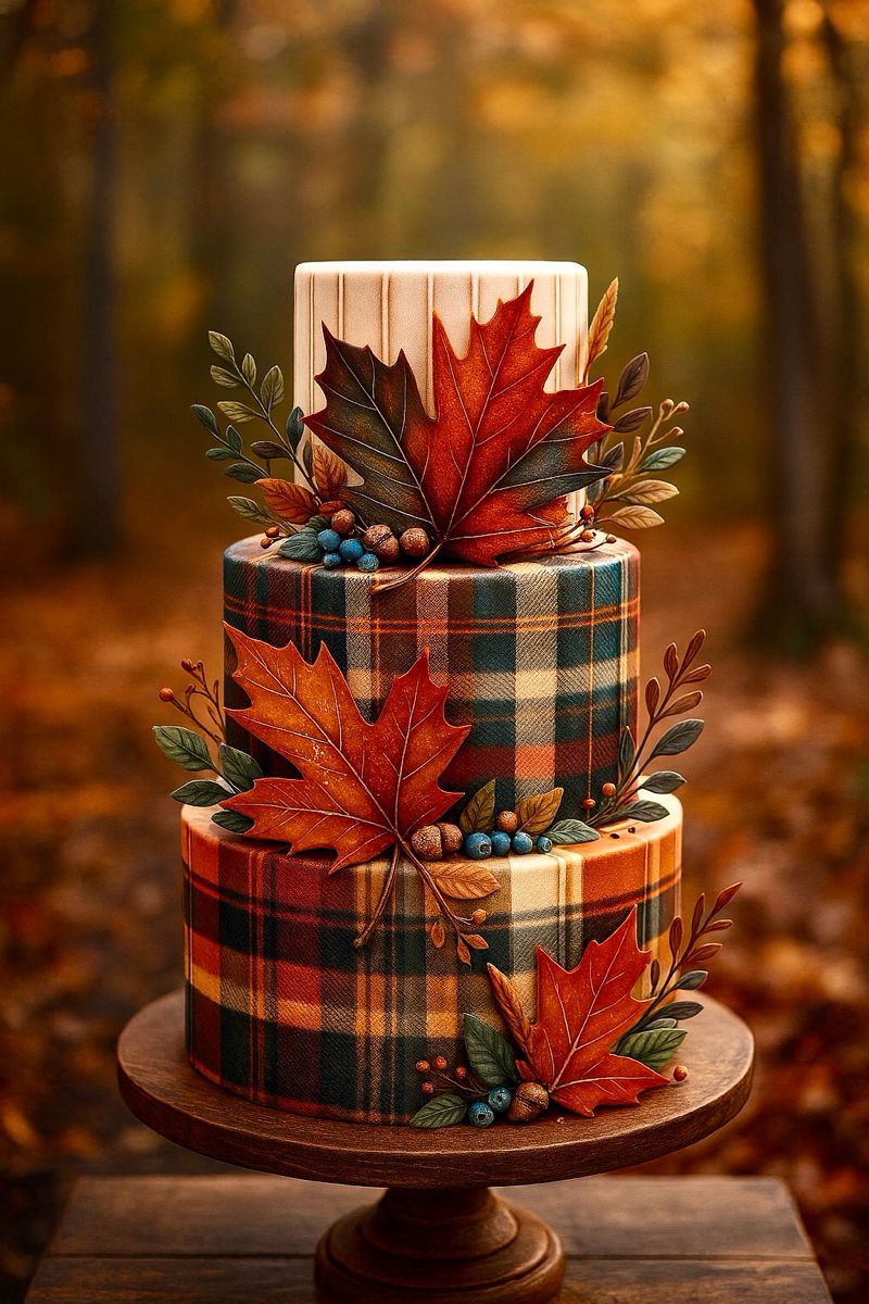 کیک تولد پاییزی پسرانه و مردانه شیک