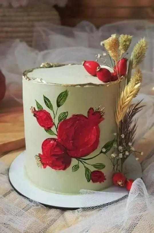 تزیین کیک شب یلدا برای مدرسه