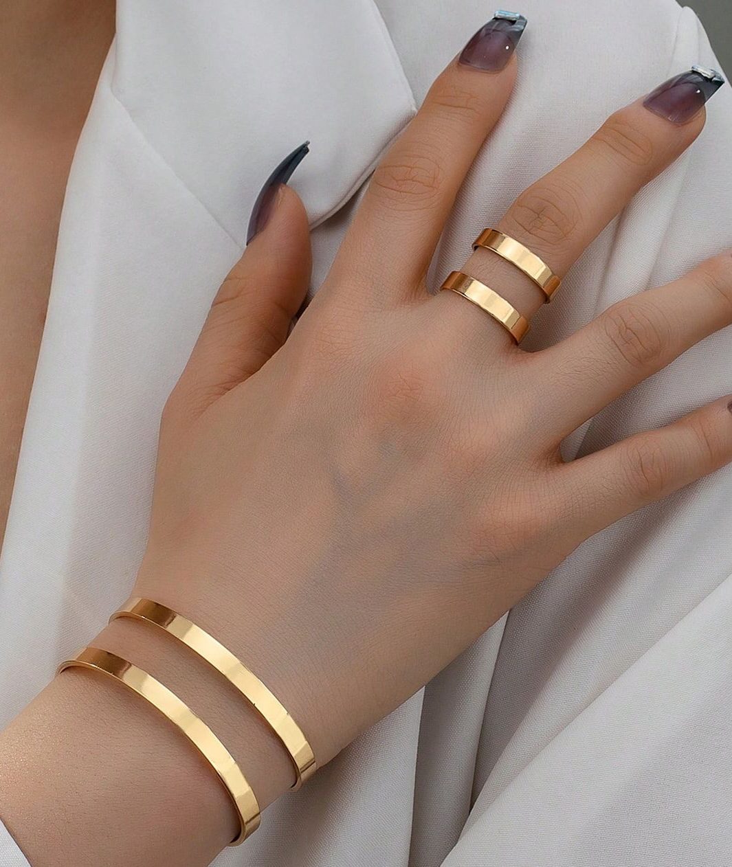 مدل انگشتر طلا بدون نگین شیک