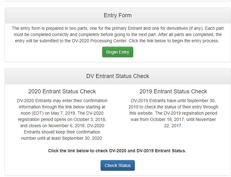 ثبت نام لاتاری آمریکا 2020