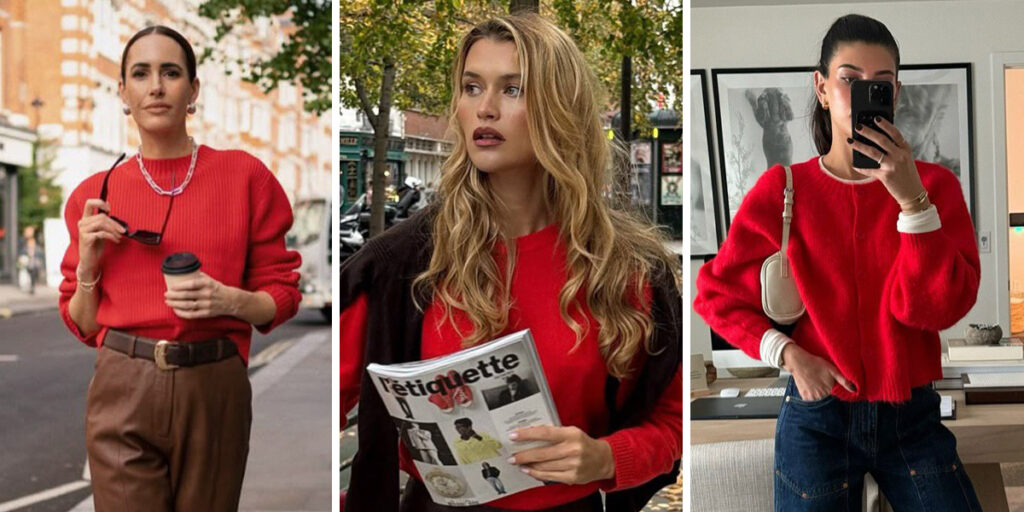 چگونه با یک پلیور قرمز ساده، جذاب‌ترین دختر خیابان شوید؟ ۱۰ استایل شگفت‌انگیز که نمی‌دانستید!