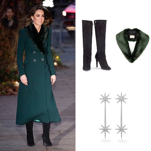 پالتوی سبز رنگ کیت میدلتون