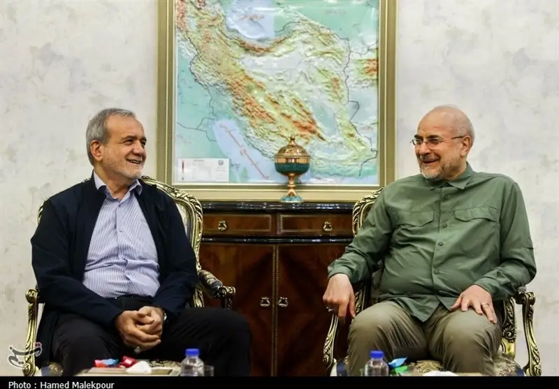 نامه پزشکیان به قالیباف درباره اصلاح بودجه 1405