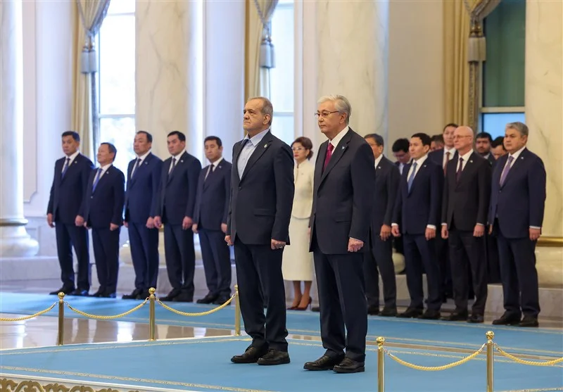 رئیس جمهور قزاقستان با استقبال رسمی از پزشکیان، دیداری سرنوشت‌ساز رقم زد!