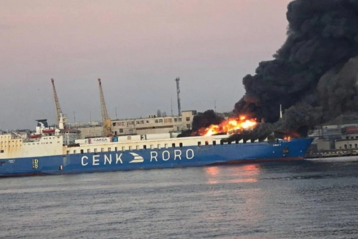 حمله موشکی مرموز به کشتی ترکیه‌ای در بندر استراتژیک اودسا