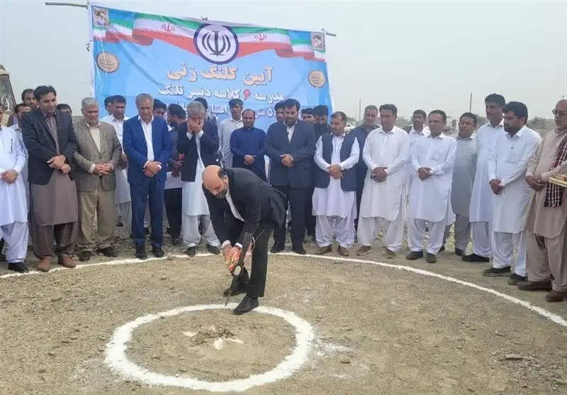آغاز ساخت مدرسه 6 کلاسه در روستای محروم دنسر قصرقند با حضور رئیس نوسازی مدارس