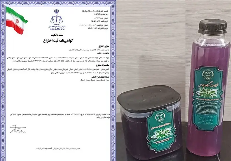 ثبت اختراع محلول نوآورانه ضدسرمازدگی گیاهان در جهاددانشگاهی سمنان؛ انقلاب در کشاورزی سردسیر