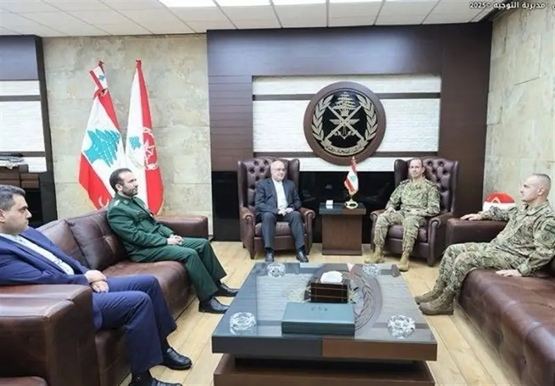 دیدار سفیر ایران با وزیر دفاع و فرمانده ارتش لبنان