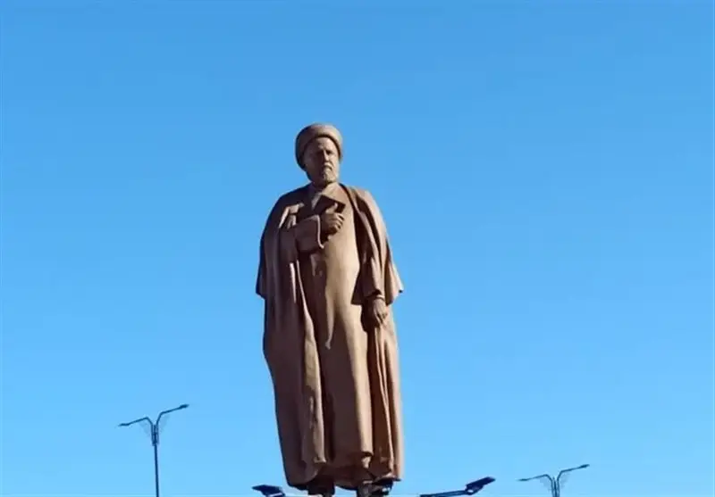 رونمایی از تندیس شهید رئیسی در تقاطع اردبیل