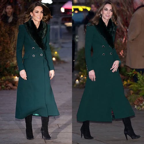 پالتوی سبز رنگ کیت میدلتون