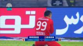 ضربه پنالتی امیرحسین حسین‌زاده؛ توپ چگونه به تیر دروازه کوبید؟