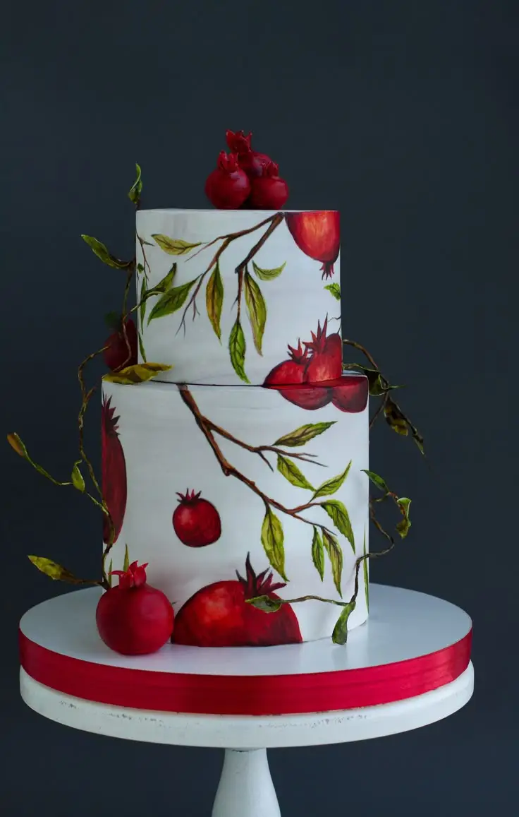 تزیین کیک شب یلدا برای مدرسه