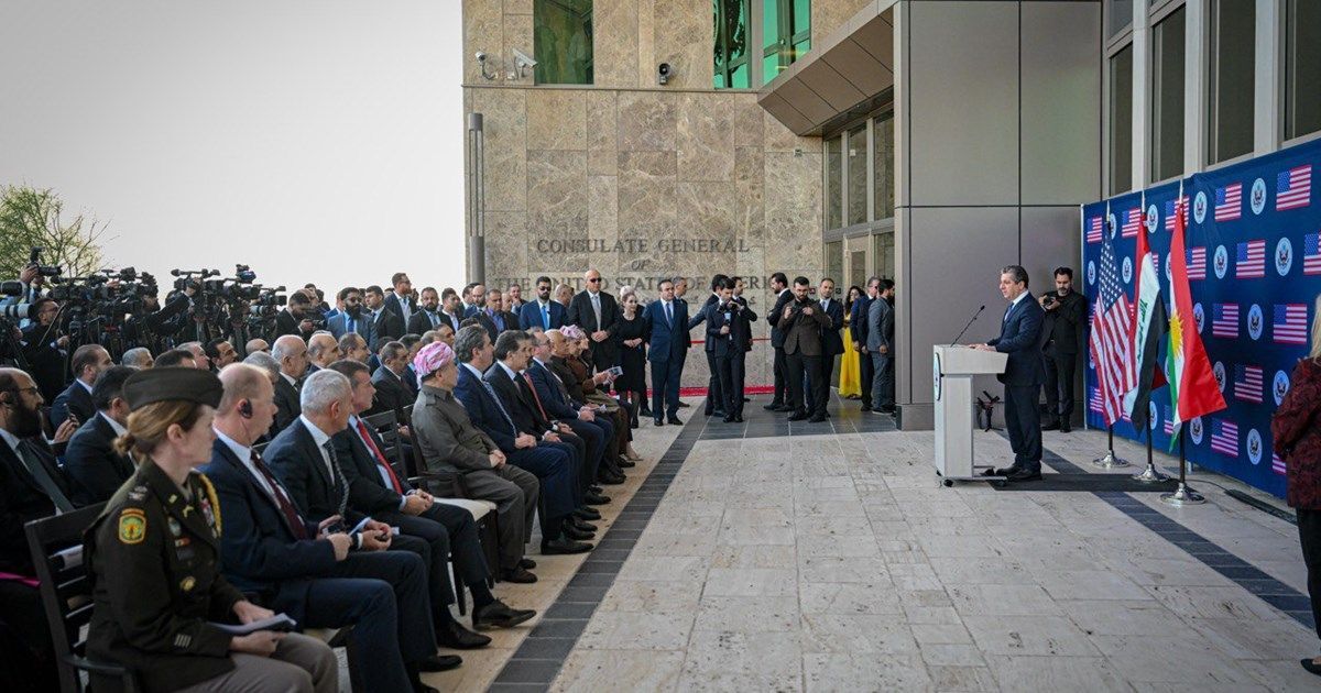 ساختمان جدید کنسولگری آمریکا در اربیل مرکز کردستان عراق افتتاح شد