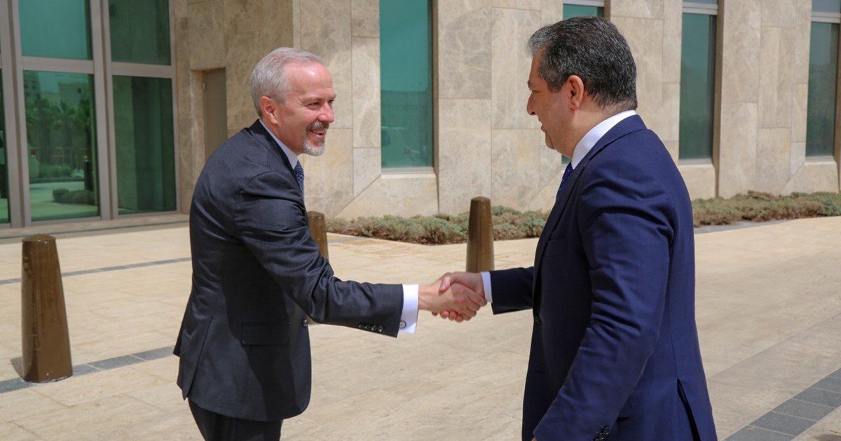 آرشیوی - بازدید مسرور بارزانی نخست وزیر کردستان عراق از ساختمان جدید کنسولگری آمریکا در اربیل مرکز کردستان عراق