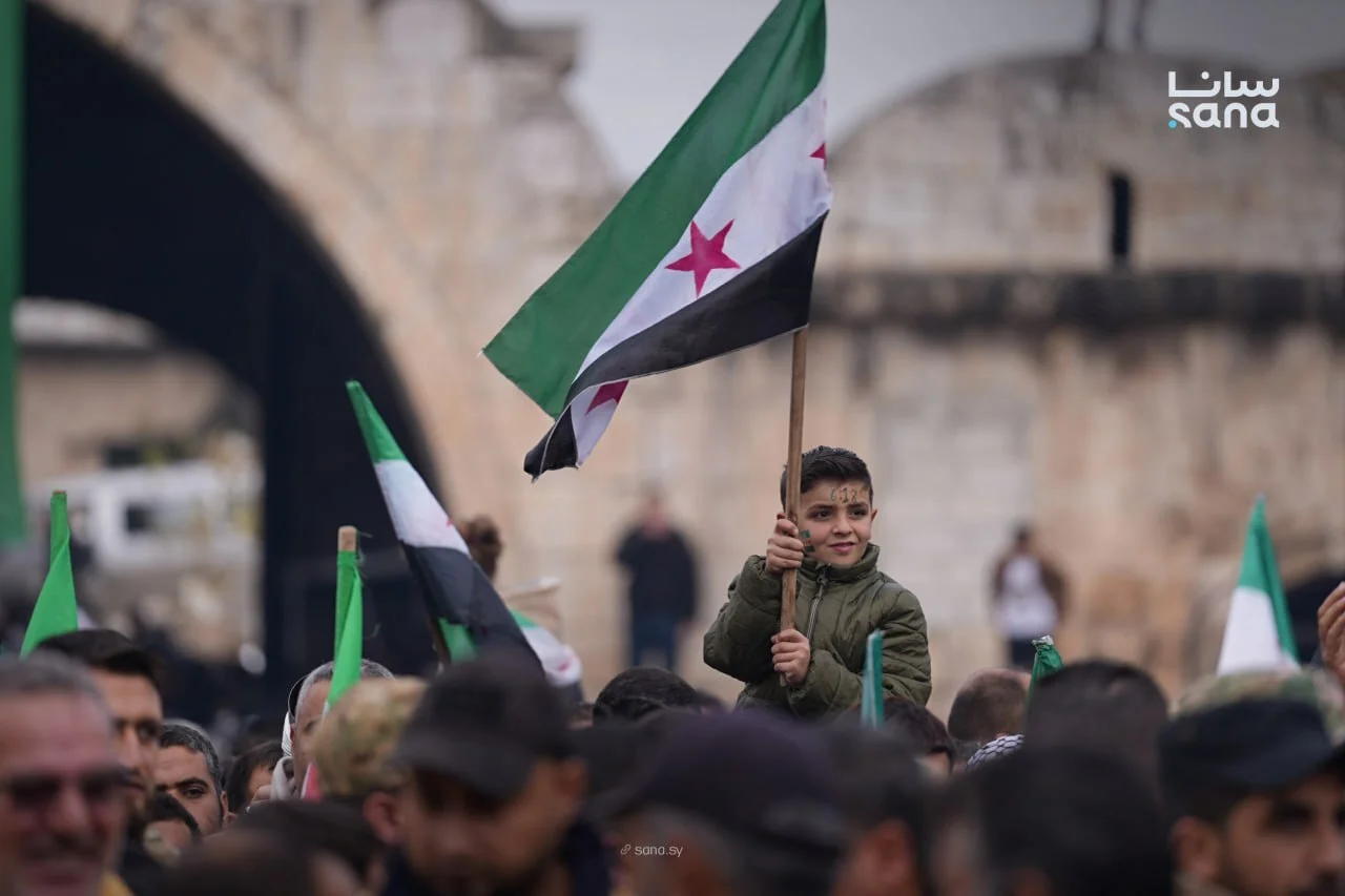 جشن های اولین سالگرد سقوط بشار اسد - شهر حماه 