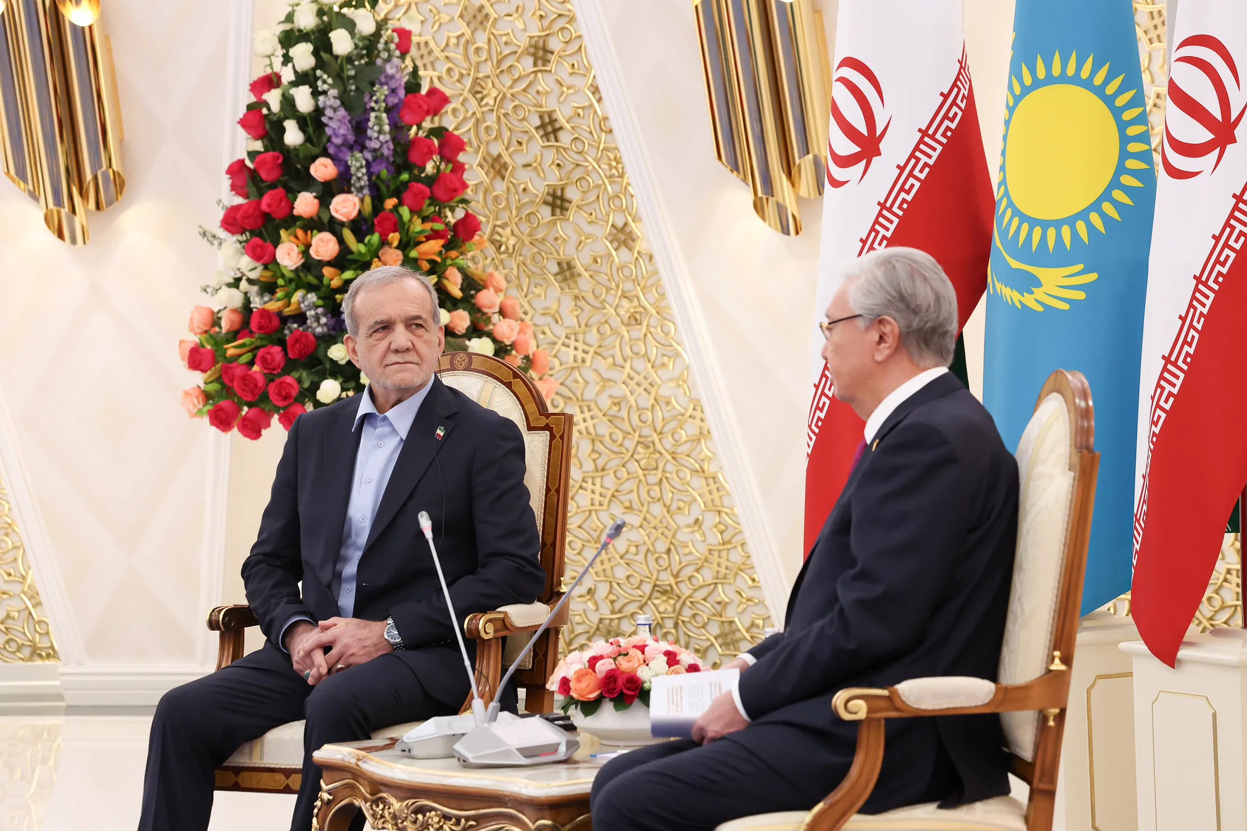 دیدار روسای جمهور ایران و قزاقستان 