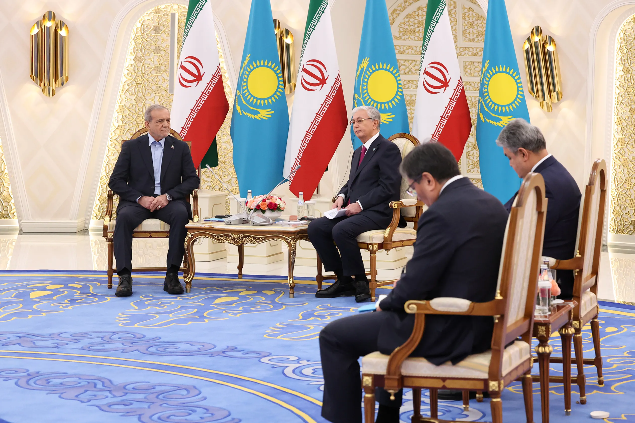 دیدار روسای جمهور ایران و قزاقستان 