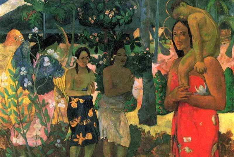 بخشی از تابلوی «از کجا آمدهایم؟ کیستیم؟ به کجا میرویم؟»/ اثر پل گوگن بخشی از تابلوی «از کجا آمدهایم؟ کیستیم؟ به کجا میرویم؟»/ اثر پل گوگن