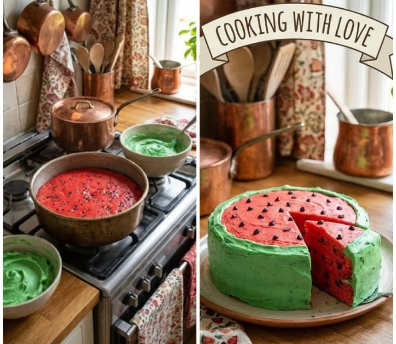 کیک هندوانه ای کیک هندوانه ای