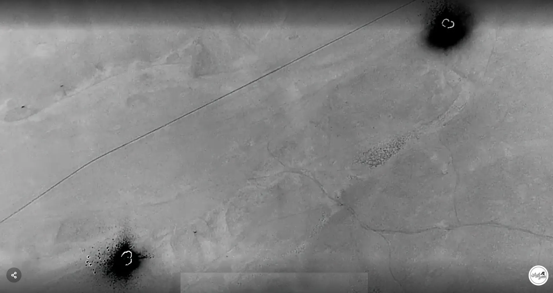 تصویر هوایی از بمباران مواضع داعش در سوریه