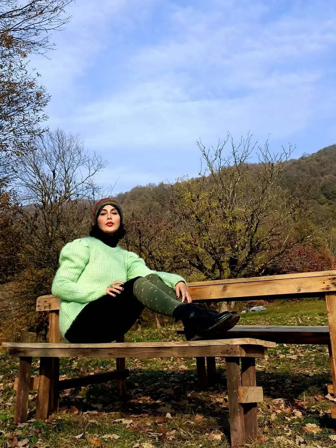 استایل پاییزی و متفاوت «آذین رئوف»